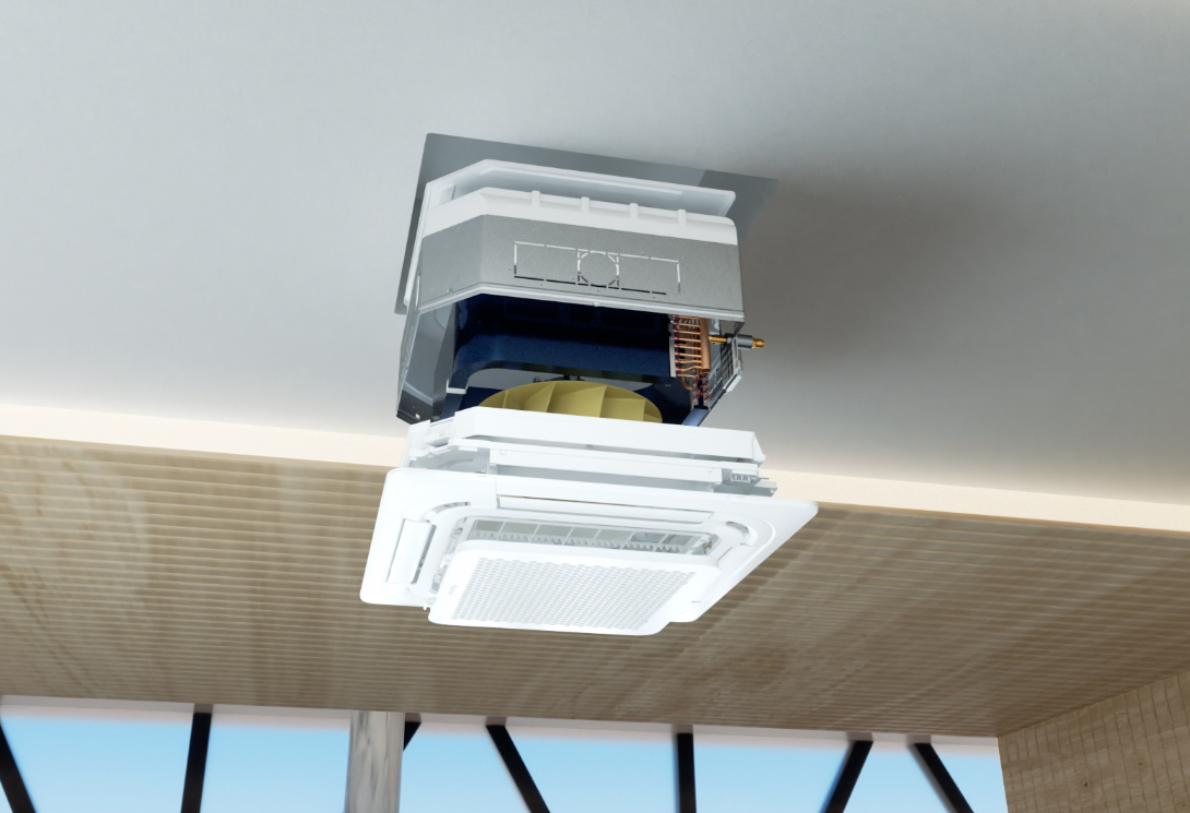 Сплит-система кассетного типа серии HEAVY CLASSIC 2022 AUC-24HR4SJA/AUC-950R/AUW-24H4SF (комплект) — изображение 2